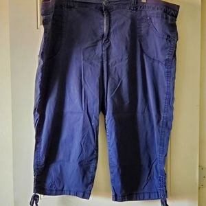 Avenue Blue cotton Capri